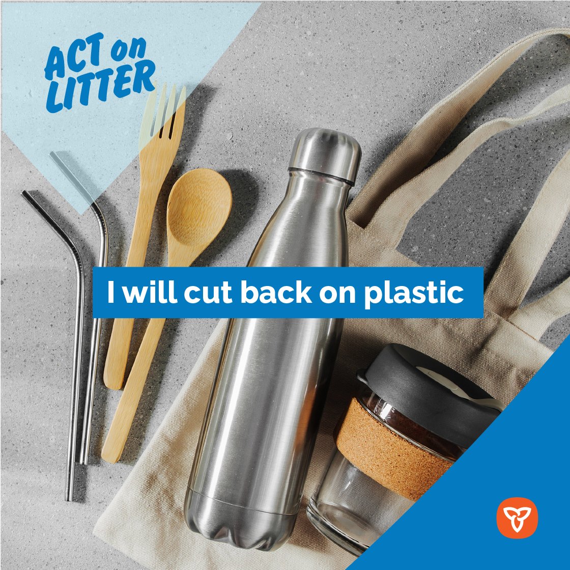 Let’s talk trash 🗣️🗑️ Almost every plastic item we have made since the 1950s is still in our environment. Do your part for the planet and pledge to cut back on plastics! #actONlitter