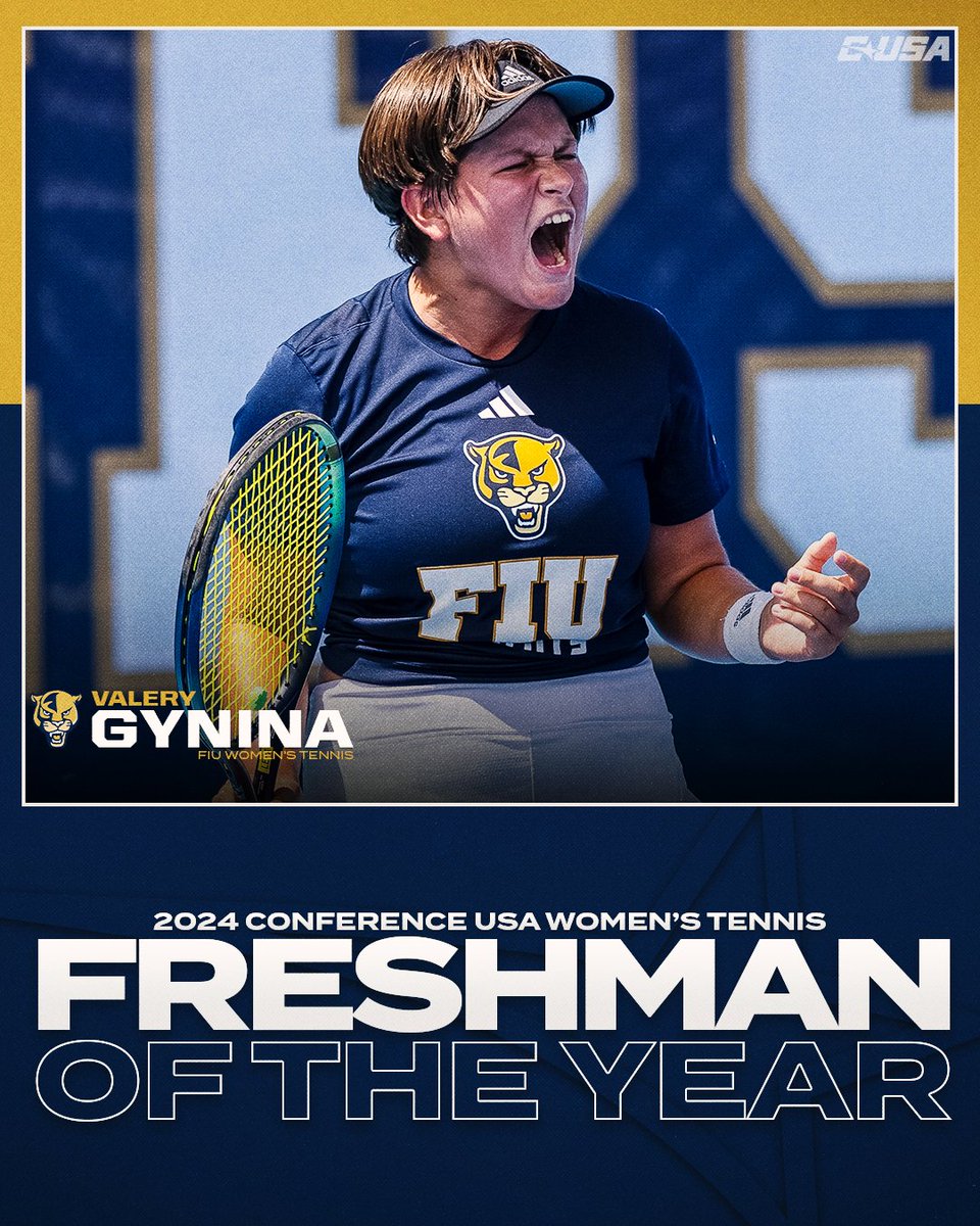 2024 CUSA Women’s Tennis Freshman of the Year 🎾 Valery Gynina, @FIUWTENNIS #NoLimitsOnUs | bit.ly/44moRny