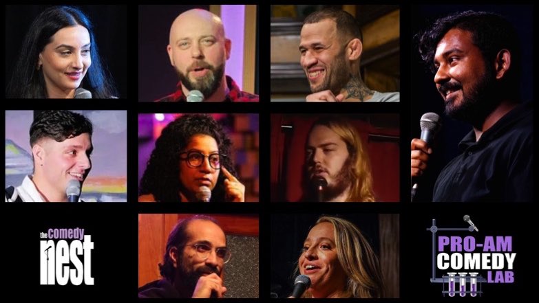 Tragedy + Time!... is the topic everyone has to write one new joke about on tonight's Comedy Lab show. <a href="/justforlaughs/">JUST FOR LAUGHS</a> recording artist Viveth K hosts. 8pm (to 9:30), $6 gets you in and a free pass to a weekend show! Info/tix: comedynest.com