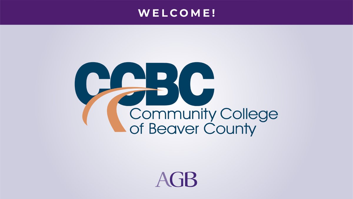 AGB is pleased to welcome our new member, Community College of Beaver County, @CCBCedu, in Beaver County, PA. #CCBC Learn more about the benefits of AGB membership here: bit.ly/3WmufVD