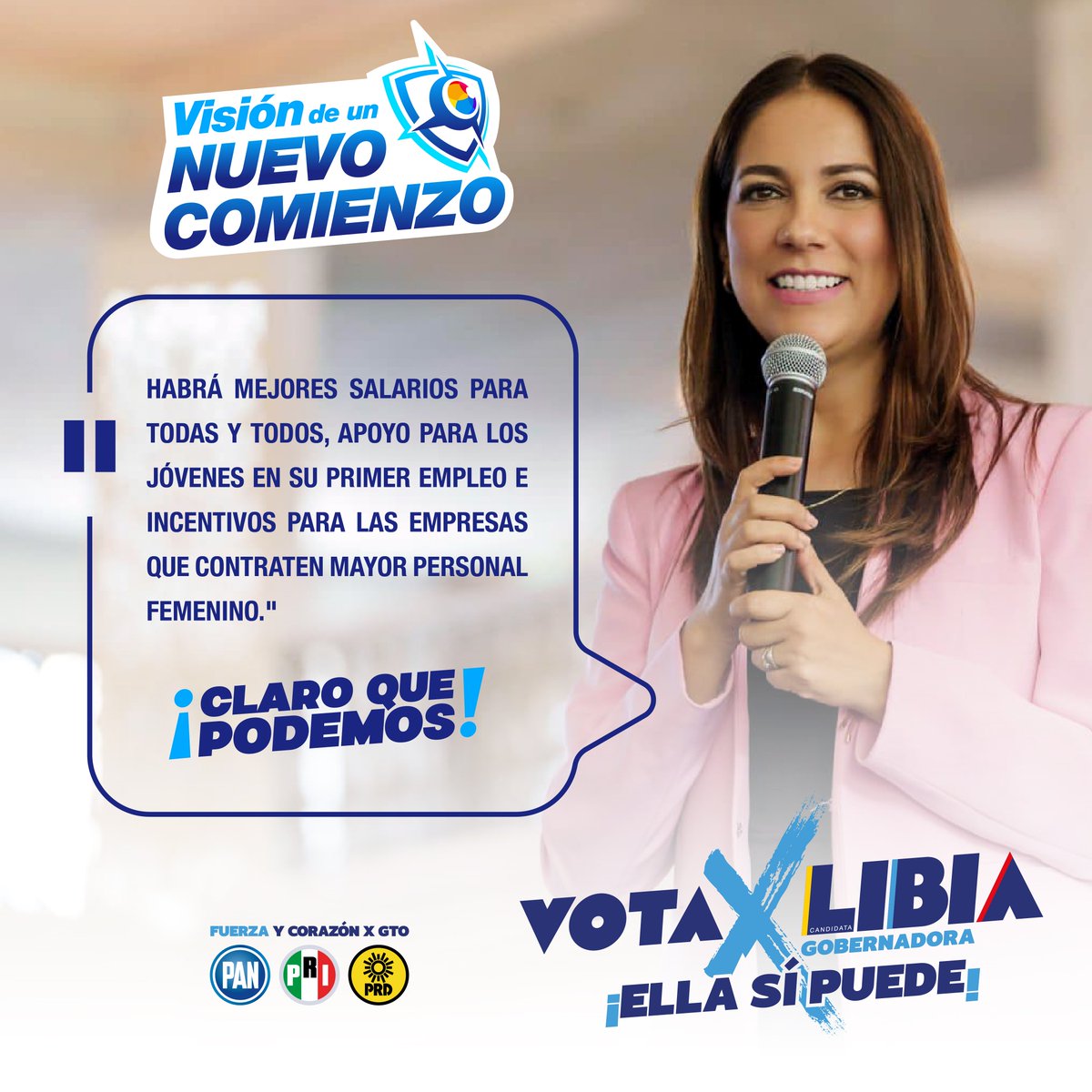 Hoy, en el  Día Internacional de las y los Trabajadores, reitero mi compromiso para que su trabajo sea mejor remunerado y reconozco a quienes le ponen todo el corazón a su chamba, ¡ustedes hacen latir la esperanza en #Guanajuato!👷‍♀️👷‍♂️
#ClaroQuePodemos
#LibiaGobernadora 
#VotaLibia