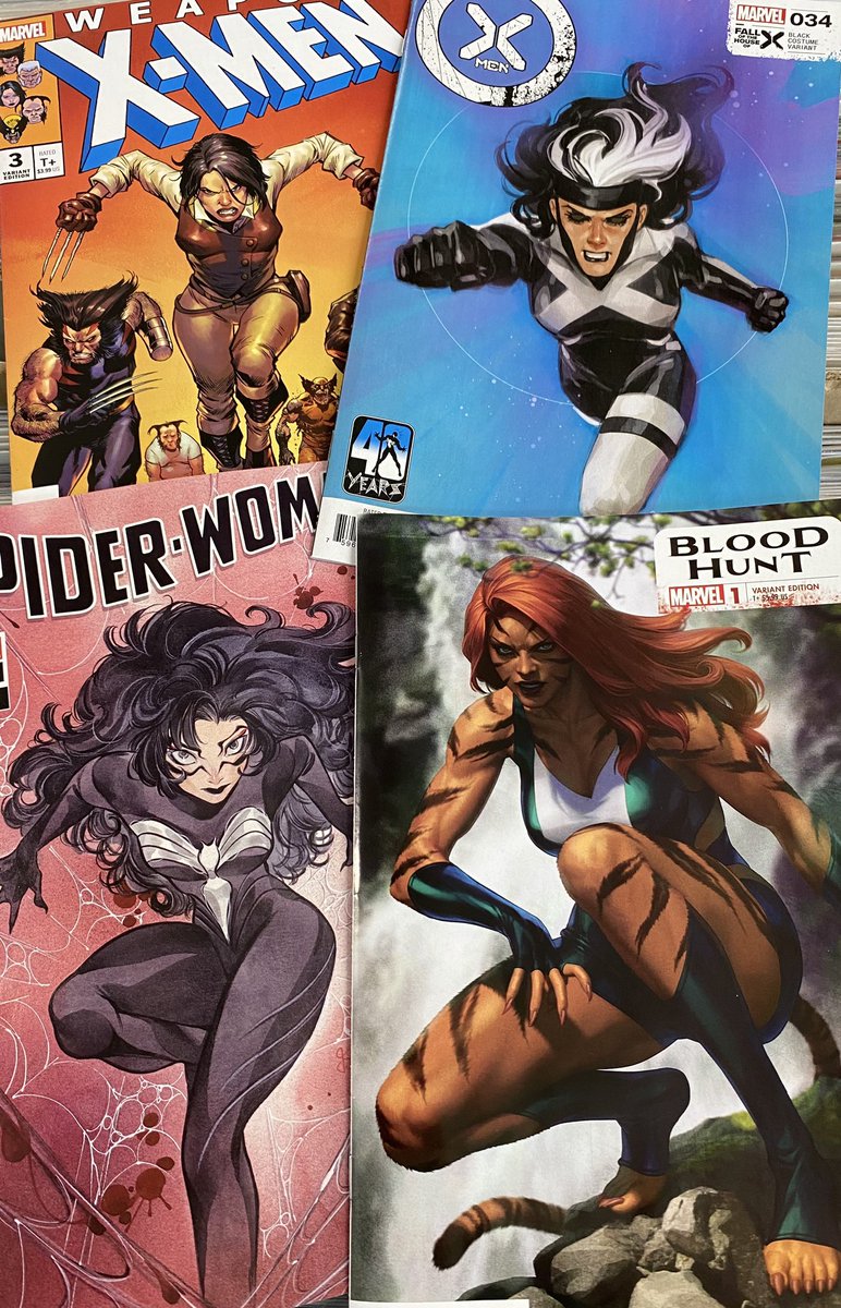 This ncbd, the comics are chasing you down! 

#shopsmall #shoplocal #industrycity #brooklyn #comics #graphicnovels #marvel #marvelcomics #mcu #bloodhunt #xmen #weaponx #spiderman #ncbd #newcomicbookday #fcbd #freecomicbookday