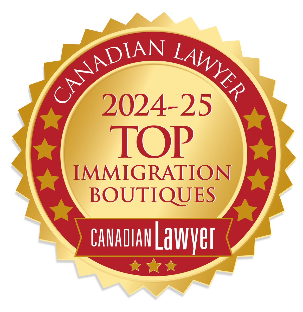 Corporate Immigration Law Firm was once again named one of the Top 10 Immigration Boutique Firms in Canada by Canadian Lawyer magazine. Thank you to all of our clients and colleagues for their support and our wonderful team for making this possible.