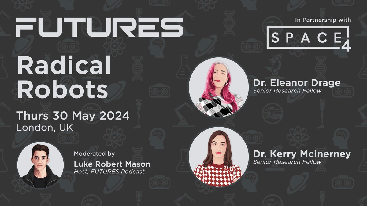 🤖 Join @DrEleanorDrage & @KerryAMcInerney (@TheGoodRobot1 @leverhulmecfi @Cambridge_Uni) to explore how feminist approaches can lead to more ethical technological developments. 🗓️ Thurs 30 May 2024, 6:30-8:30PM 📍 @space4coop, London, UK 🎟️ FREE: eventbrite.co.uk/e/the-good-rob…