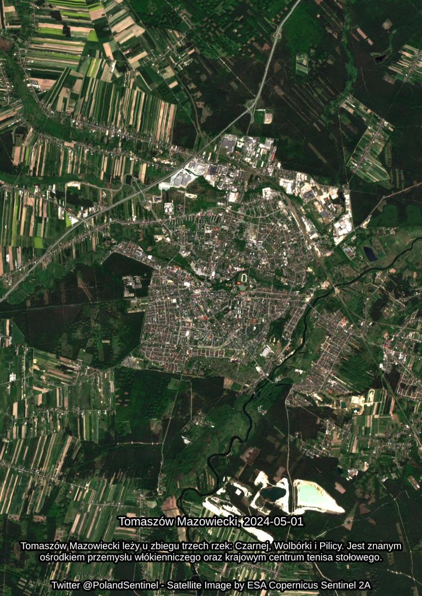 Tomaszów Mazowiecki - 2024-05-01 - Satellite Image by ESA Sentinel 2A - #SatelliteImagery #Copernicus #Sentinel2