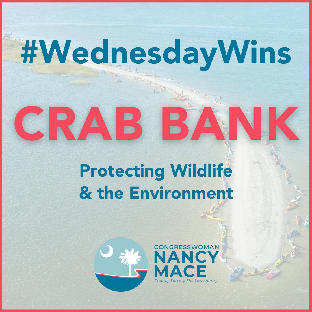 One of our very first accomplishments in Congress was finishing Crab Bank in MtP. Various stakeholders worked for 11 yrs to find a solution. After we took office, it took us about 11 weeks to help get everyone together and move forward. #LowcountryFirst