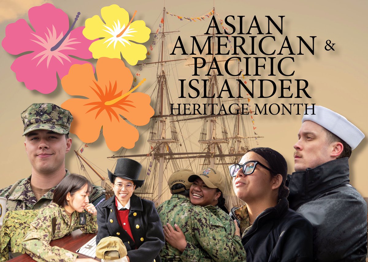 ⚓️ USS Constitution is proud to honor Asian American Pacific Islander Heritage Month! 🌺 Throughout May, we salute the bravery and contributions of Asian Americans, Native Hawaiians, and Pacific Islanders who serve on Old Ironsides and participate in safeguarding our nation!