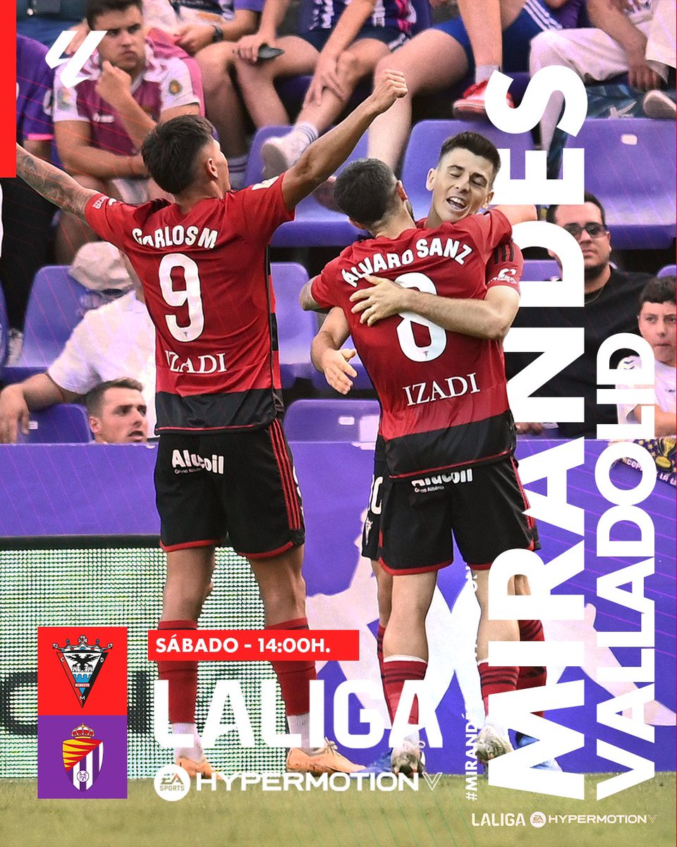 🔥 🔥🔥🔥🔥 ¿Preparados para ➕❓🙌🏻 🔜 #MirandésRealValladolid #LALIGAHypermotion