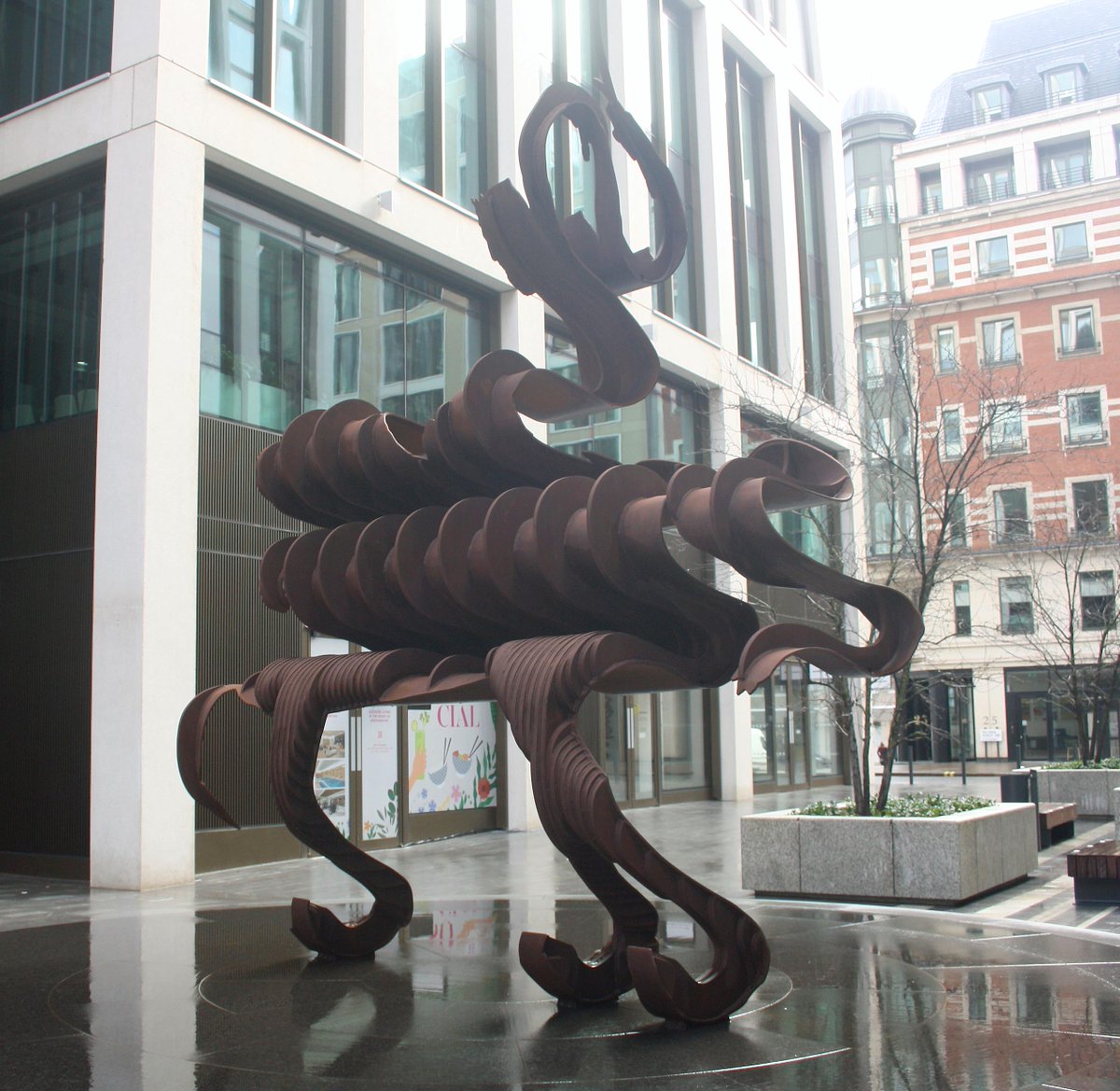 Angel Hope Place, Metal sculpture, Power over others is Weakness disguised as Strength. 2023 by Nick Hornby. Photos: 03.03.2023. #London #metal #sculpture #NickHornby
