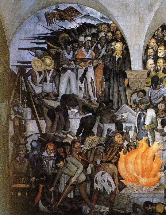 The History of Mexico, 1935, Diego Rivera 🖌️ Revolução