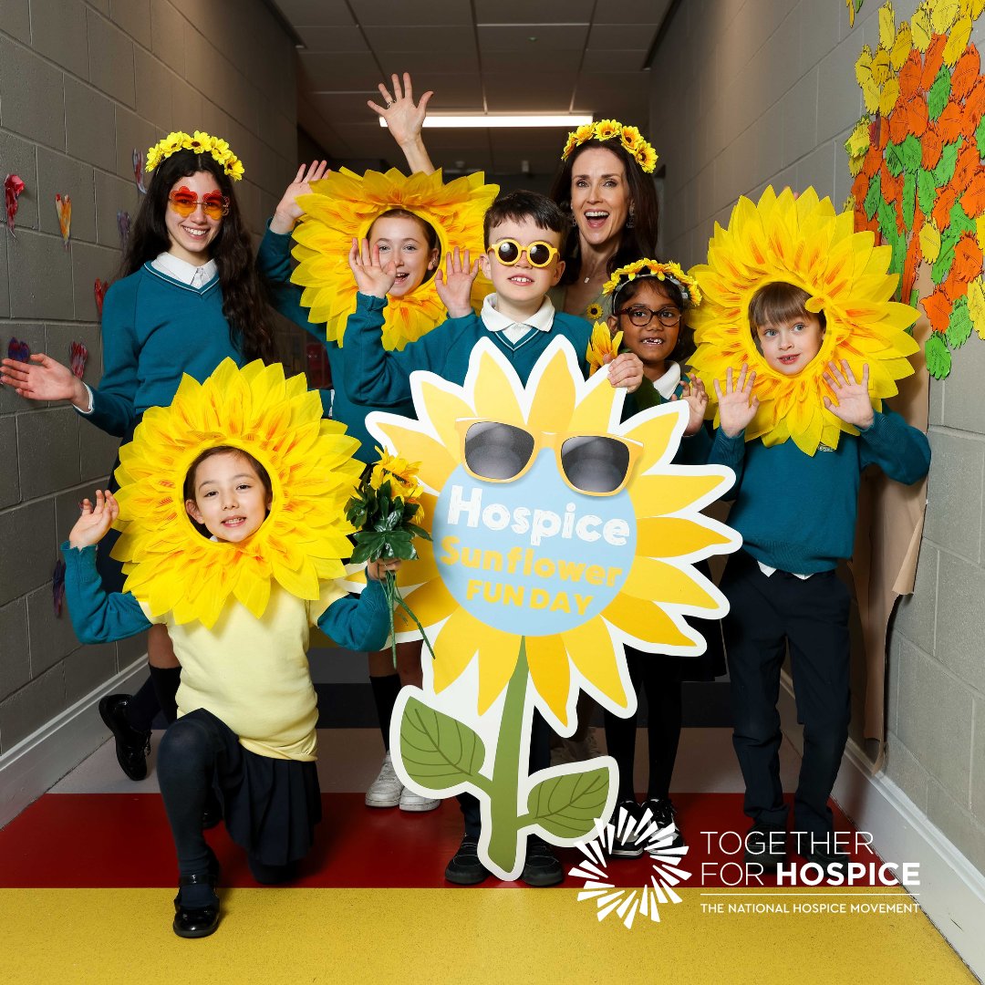 Schools nationwide are joining in on the Hospice #SunflowerFunDay this year! Mark your calendars for the annual Hospice Sunflower Days on Friday 7th & Saturday 8th June. Learn more at our website: sunflowerdays.ie #TogetherForHospice'