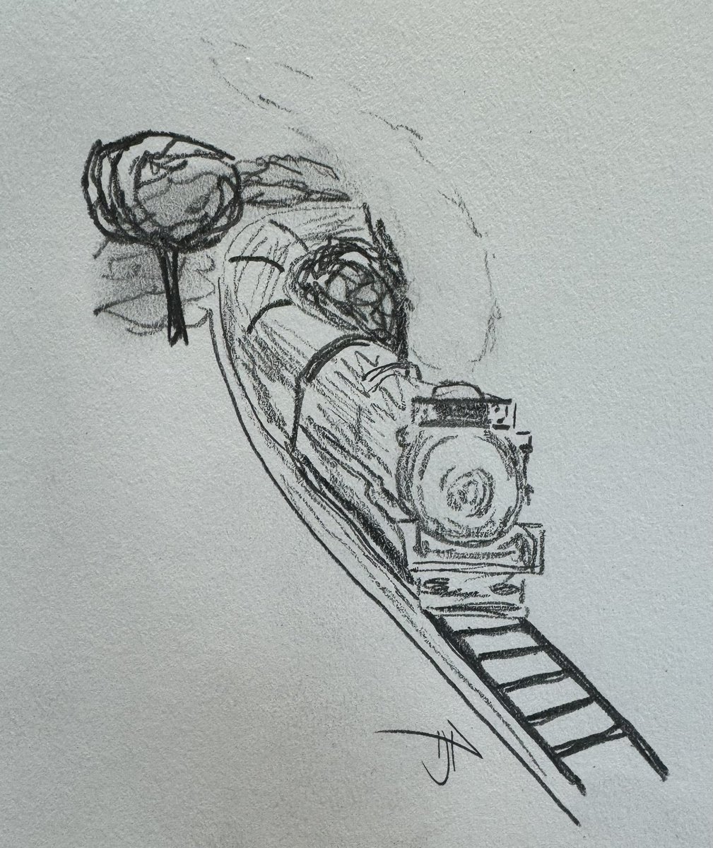 #PruittWrites #pencil #train #sketch #locomotive #trainart #railroad #art #americanartist