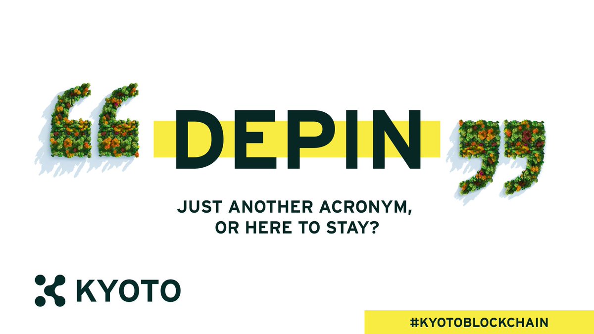 🔍 DePIN: Hype or Revolution? Unraveling Crypto's Latest Acronym 🔎 🔗 Understanding Decentralized Physical Infrastructure Networks (DePINs) and #Kyoto's integration within this emerging concept 💡 Read more: kyotoprotocol.io/news/depin.-ju… #KyotoBlockchain #RWA #DePIN