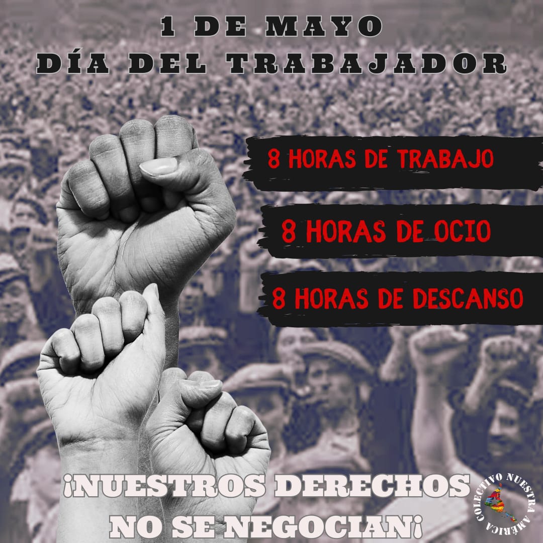 La reducción de la jornada laboral se ganó con la lucha obrera, no por la buena voluntad de los empresarios. Hoy conmemoramos esa batalla obrera, hoy seguimos gozando de ese triunfo histórico. ¡Vivan lxs trabajadores! #1deMayo #1DeMayoALaCalle #YoPorLas40Horas