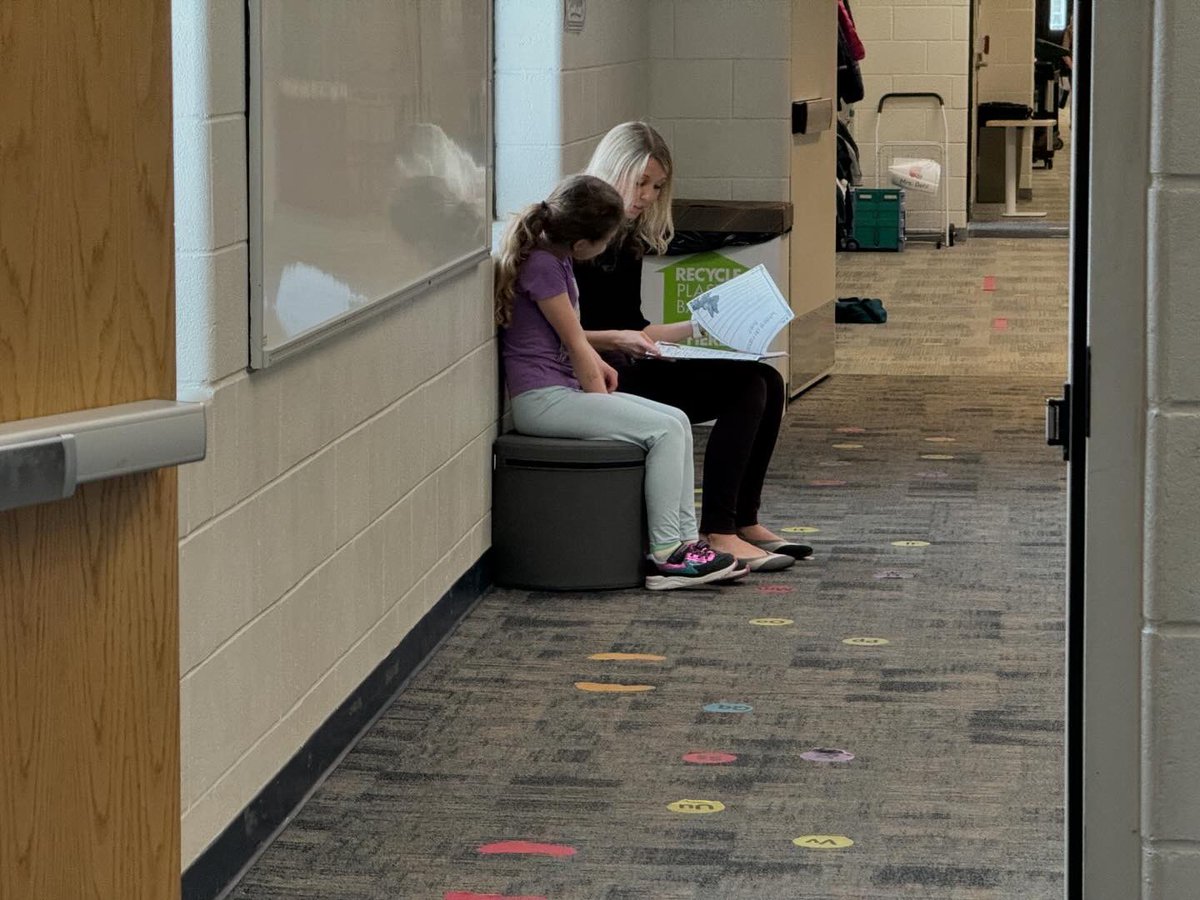 Cannonsburg Elementary: Kindergarten students working on sight words, 1st grade living things research, 2nd grade May Day around the world, and using hallways as instructional space. A good morning! #RamPride