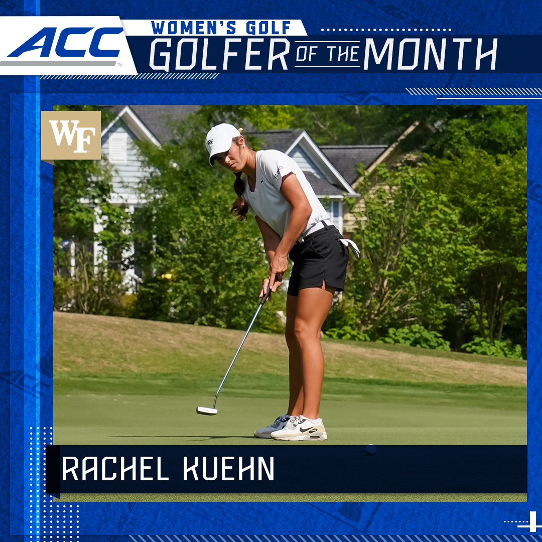 𝙀𝘼𝙍𝙉𝙀𝘿 🥇 Your 2024 ACC Champion is the Golfer of the Month! 📰 theacc.co/24aprilwgolf