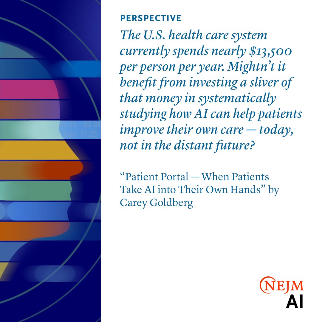 Who is currently working to help patients develop best AI practices? @goldbergcarey addresses this question in a new Perspective: nejm.ai/3xKovuO