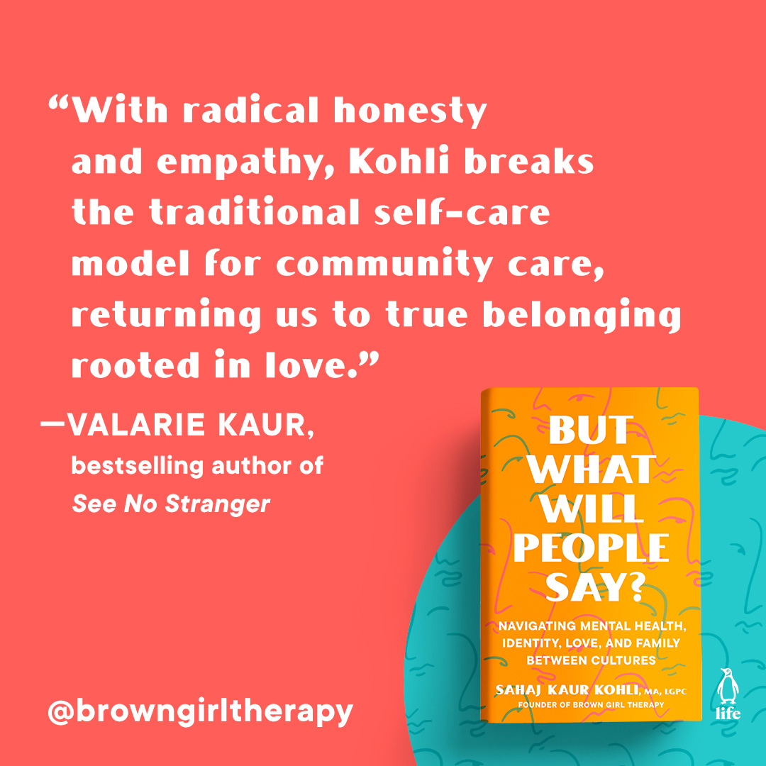 'With radical honesty and empathy, @SahajKohli breaks the traditional self-care model for community care, returning us to true belonging rooted in love.” —Valarie Kaur 💖 Less than one week until BUT WHAT WILL PEOPLE SAY? hits shelves! Learn more 👉 bit.ly/4asstGI