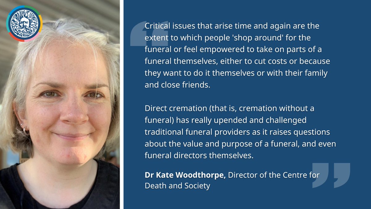Ahead of @ITVTonight's episode 'Funeral Costs: The Price of Dying', which airs tomorrow, Dr Kate Woodthorpe (Director of the University's Centre for Death and Society) comments on the rising costs of funerals. 

@cendeathsociety @KateWoodyBath
