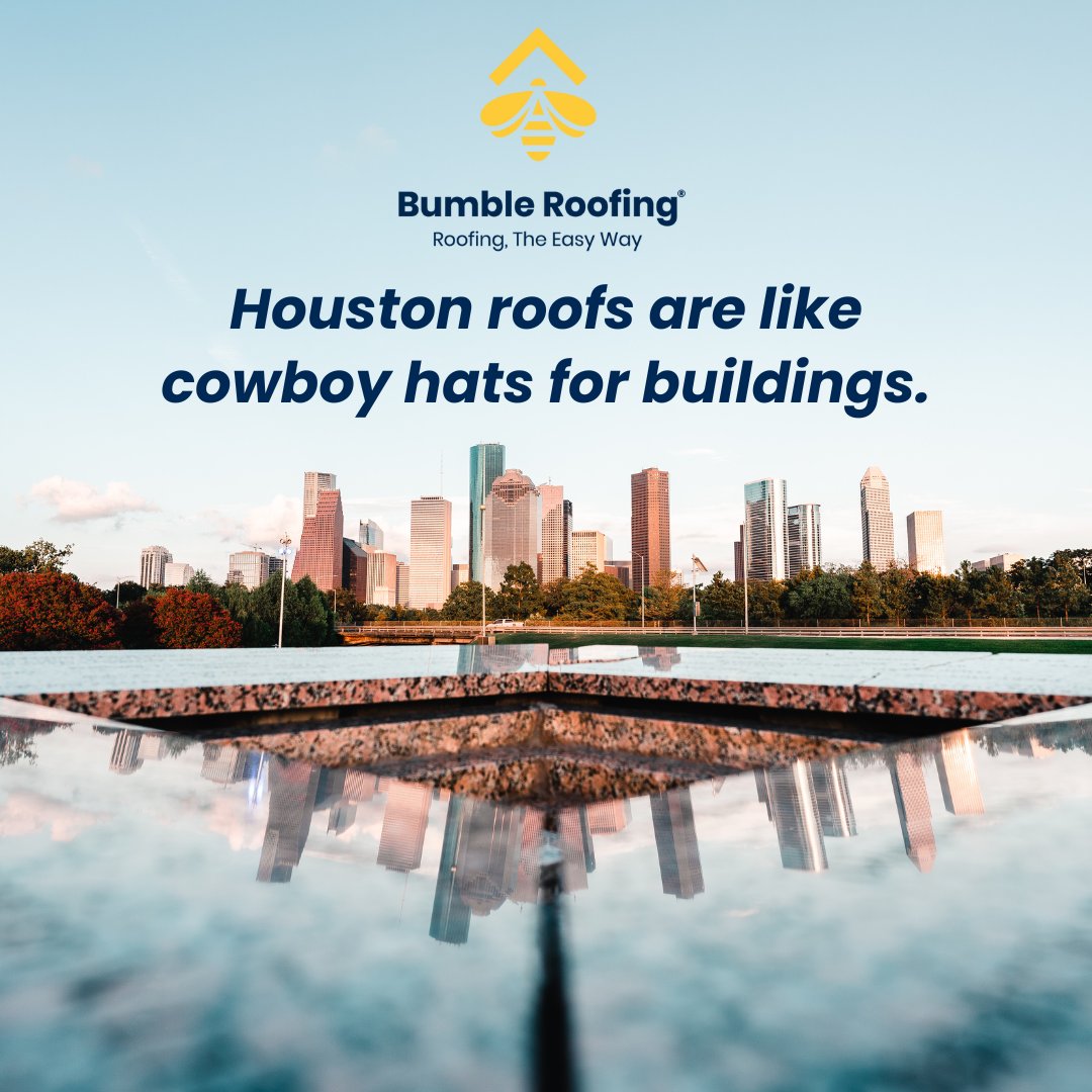 🤠 Yeehaw, Houston! Just like a cowboy hat completes a Texan's outfit, a sturdy roof completes a home's look and protection. 
🌐 bumbleroofing.com/west-houston 📲 (713) 909-7759 
A+ Rating - BBB
#RoofDamage #RoofReplacement #RoofInspection #RoofFinancing #NewRoof #HarrisCounty #Houston