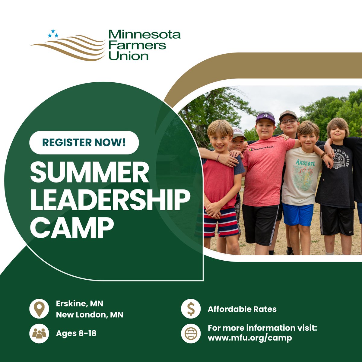 Register for Leadership Camp TODAY to receive the early bird discount! Learn more --> mfu.org/camp/