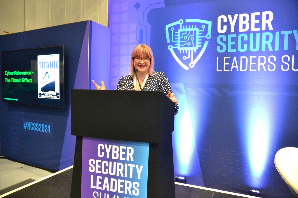 I really enjoyed speaking at the Cyber Security Leaders Summit yesterday, at the National Cyber Security Show in Birmingham about Cyber Relevance Thank you to the amazing @CtgIntelligence for also taking this brand-new profile pic for me!