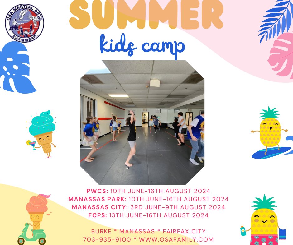 OSA's fun packed Summer Camp is near!  Join the fun today!  
Early morning workout!  Staying active is important at OSA's Summer Camp.  #osafamily #morningworkout #workout #jumpingjacks #summer #camp #summercamp