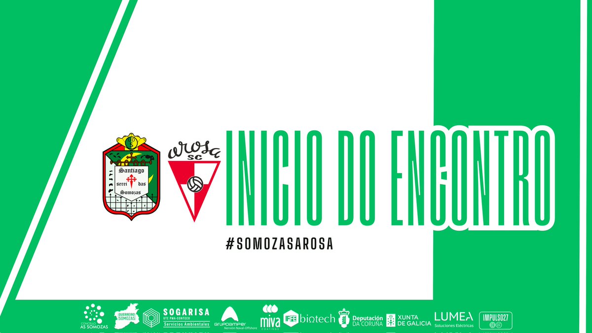 1' | Comeza o partido no Manuel Candocia. Somozas 0 - 0 @ArosaSCOficial #UDSomozas | #SomozasArosa | #TerceraRFEF