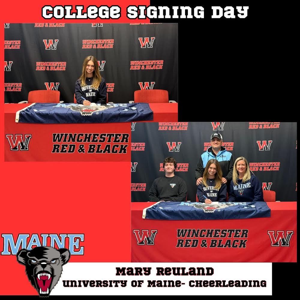 Congratulations to Mary for signing her NLI to Cheer at the University of Maine!