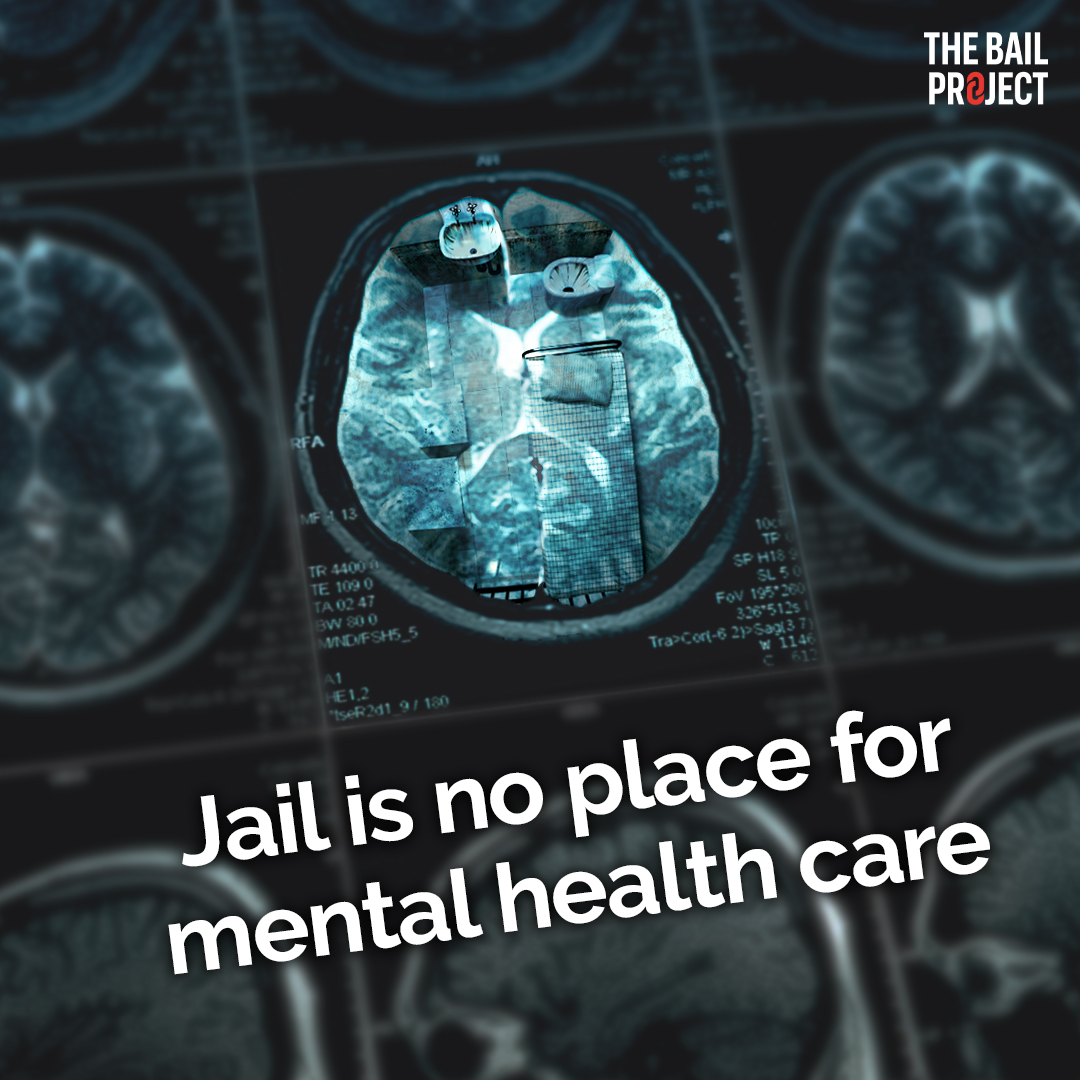 Almost half of people who are in jails have a history of mental illness, yet less than half of them receive treatment while incarcerated there. Unaffordable cash bail is a major barrier to people accessing critical care in their communities. #MentalHealthAwarnessMonth