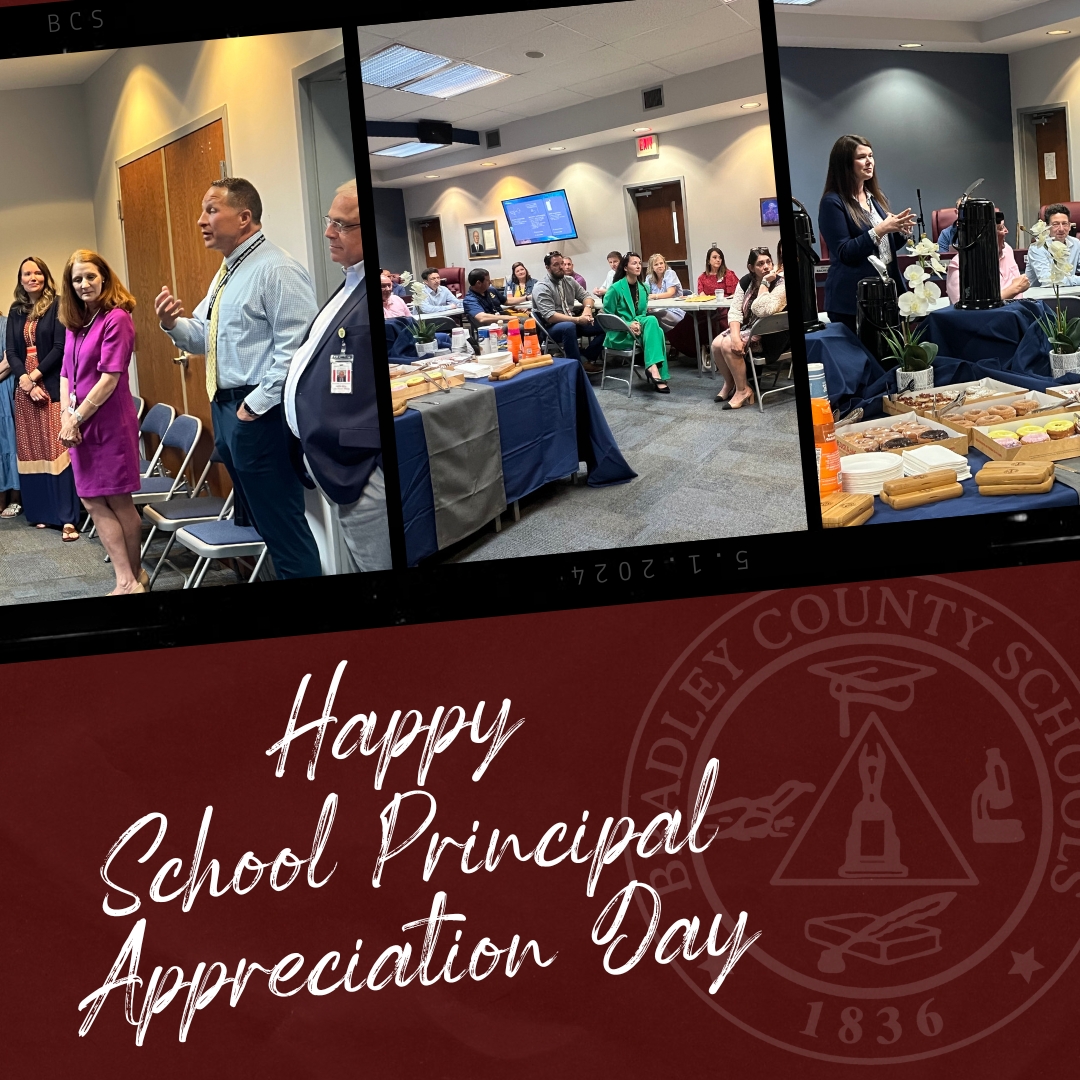 Happy National School Principal Appreciation Day! Today, we took a moment at Bradley County Schools to honor and celebrate our incredible Principals at Central Office. They are the heart of our educational community, leading with dedication and passion every single day.