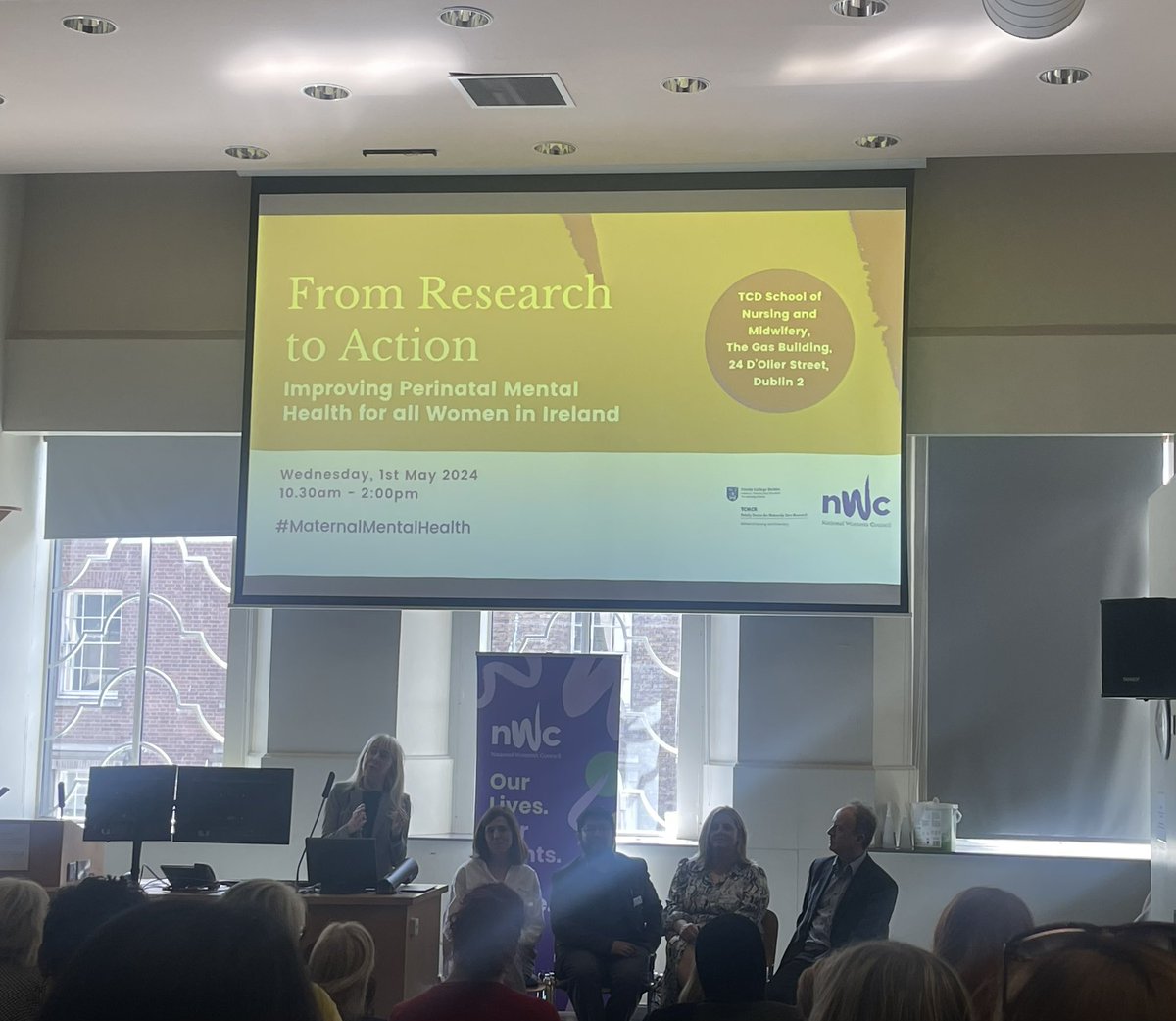 I’m delighted to have attended this fantastic day ‘From Research to Action: Improving Perinatal Mental Health for all Women in Ireland’ @TCD_TCMCR @NWCI Great presentations and panel discussions! #MaternalMentalHealth