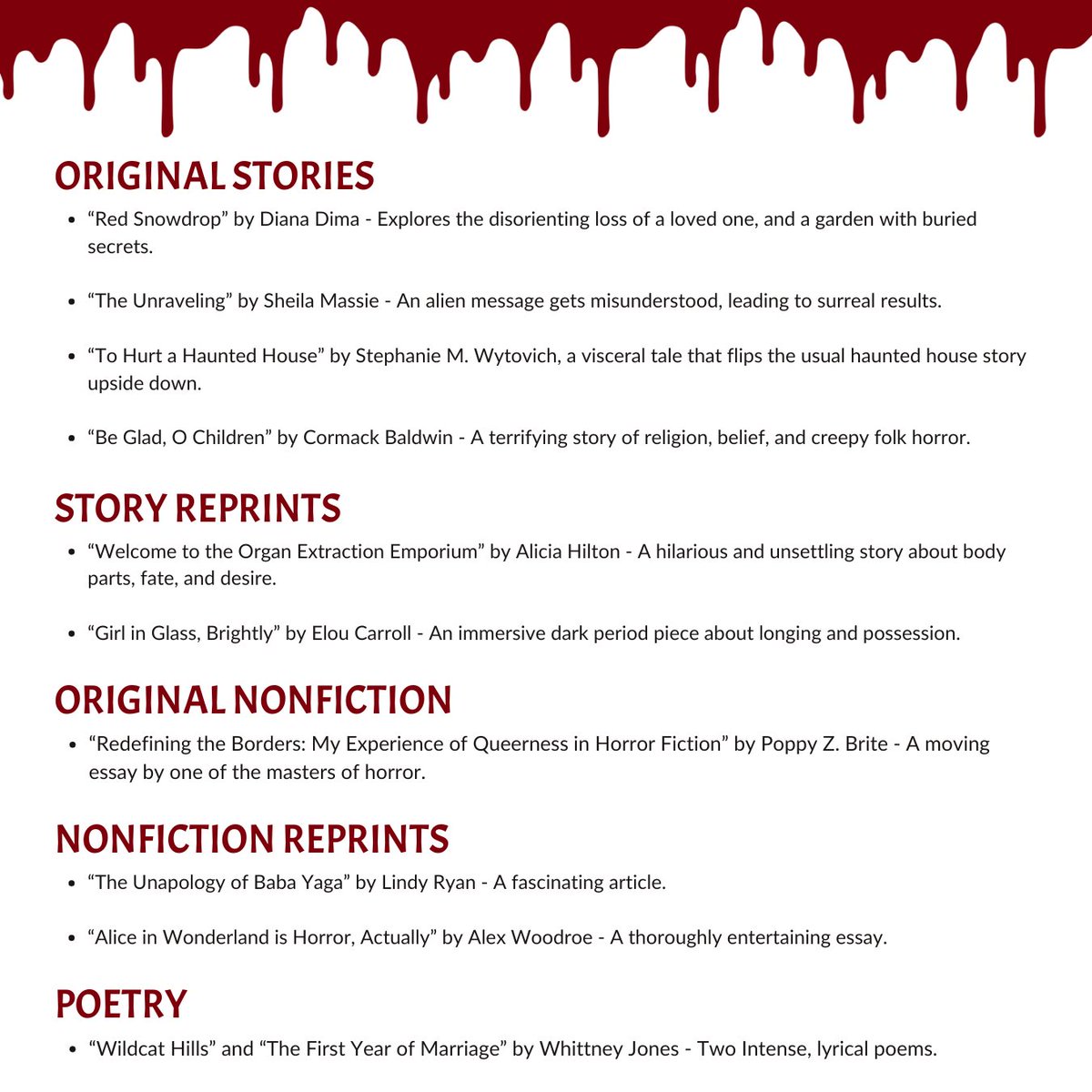 The May issue of 𝗚𝗔𝗠𝗨𝗧 𝗠𝗔𝗚𝗔𝗭𝗜𝗡𝗘 truly has something for everyone—from folk horror to lyrical poetry. Plus, back writing after a long hiatus, don't miss out on the powerful new essay by 𝗣𝗼𝗽𝗽𝘆 𝗭. 𝗕𝗿𝗶𝘁𝗲, 'Redefining the Borders: My Experience of Queerness in