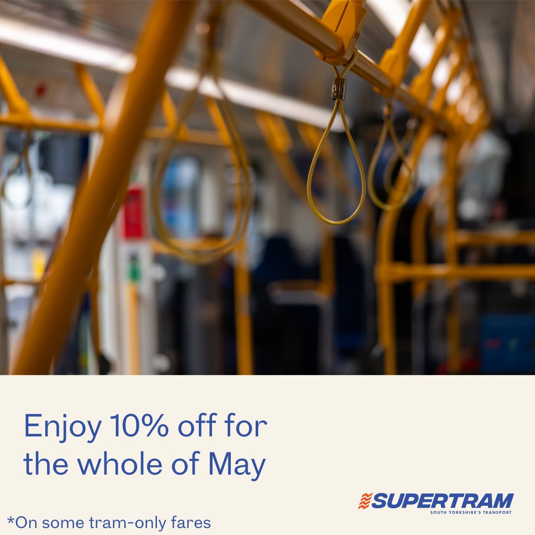 Plans in the city this bank holiday? Take advantage of the 10% discount with Group Tram Day tickets at £9.50 for 2 adults and up to 3 children under 16! #bankholiday #Sheffield #Supertram orlo.uk/LttRR