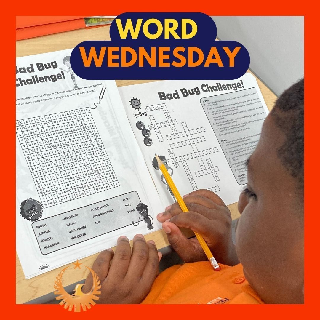 It's Word Wednesday and this RHMA scholar is not puzzled or crossed by these word challenges. There is no WORLD without WORDs. #RHMA #ResurgenceHall