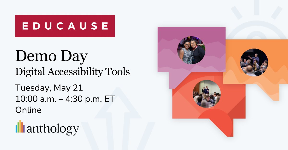 We look forward to participating in the @educause Demo Day and sharing how digital accessibility enhances inclusivity by ensuring everyone can access and interact with digital content. Register here: ow.ly/e3lT50RtwPy