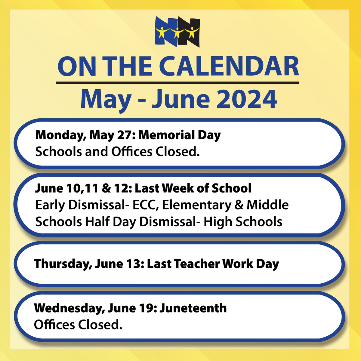 Reminder ⏰ Visit us online at nnschools.org/calendars/cal-… for the 23-24 calendar.