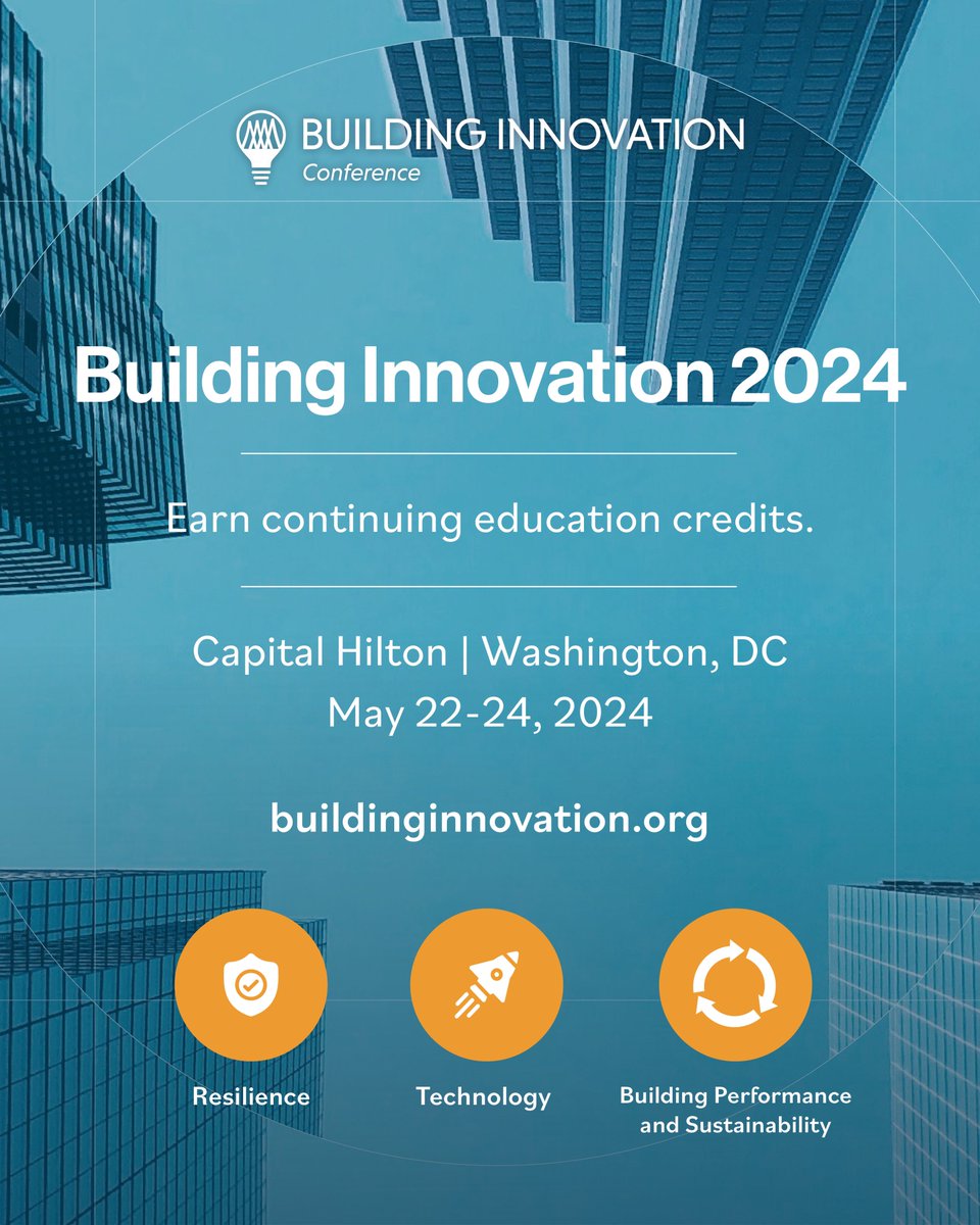 Building Innovation is just a few weeks away! Don't miss your chance to earn continuing ed credits. View the schedule and register now: nibs.org/news/national-… #BI2024 #education #Buildings #builtenvironment