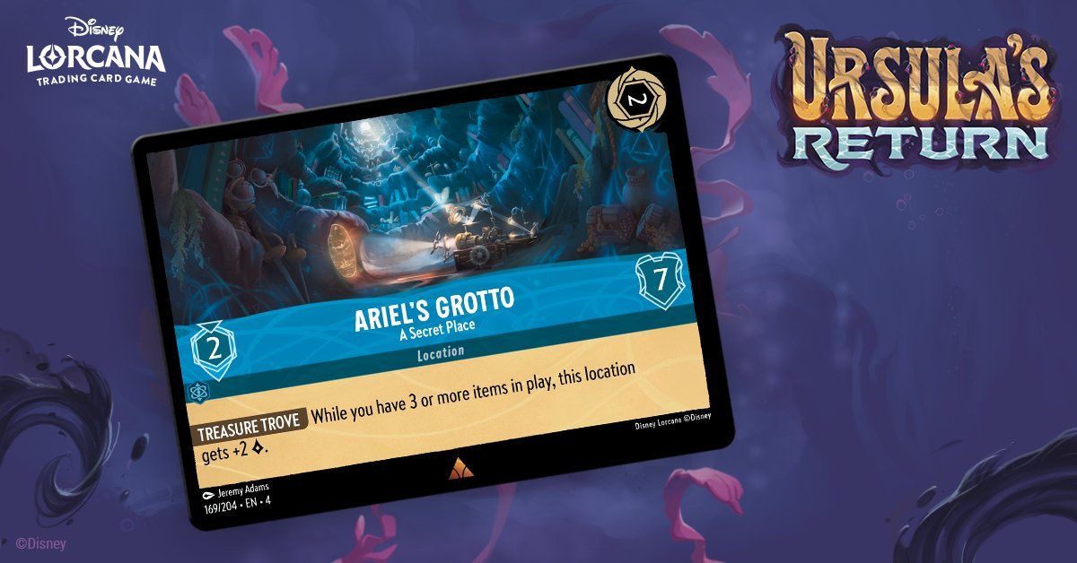 New Ariel's Grotto card revealed from Ursula's Return! 🫧 #DisneyLorcana

Credit: @DisneyLorcana