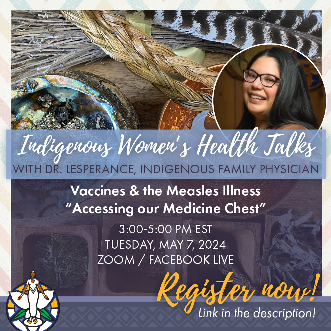 🪶Indigenous Women's Health Talks with Dr. Lesperance, Indigenous Family Physician Register Now: us02web.zoom.us/meeting/regist…