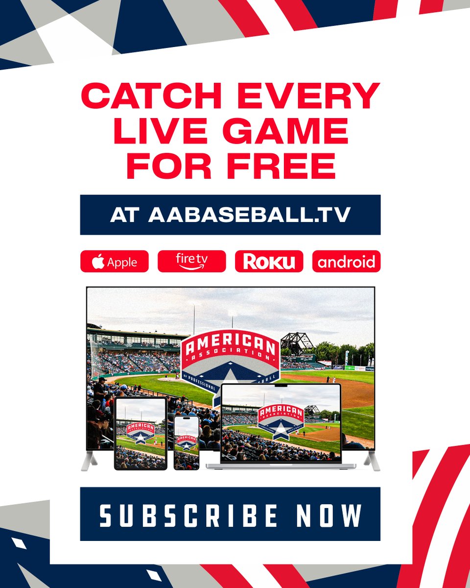 The AAPB today announced that all live games on AABaseball.TV will now be available for FREE. Read more 📰: aabaseball.com/american-assoc…