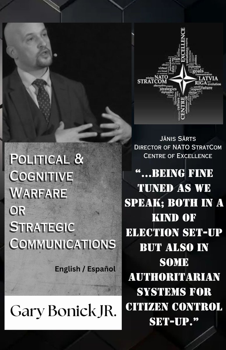 These weapons-grade communications tactics are...

#5GW #CognitiveWarfare #PoliticalWarfare #NarrativeWarfare #InformationWarfare #MOOTW #Microtargeting #PMC #MIC #StratCom #PSYOP #OversightCommittee #CVE #COIN #ActiveMeasures

💥💥💥OUT NOW💥💥💥

👇👇
amazon.com/dp/B0CZHV3F2B