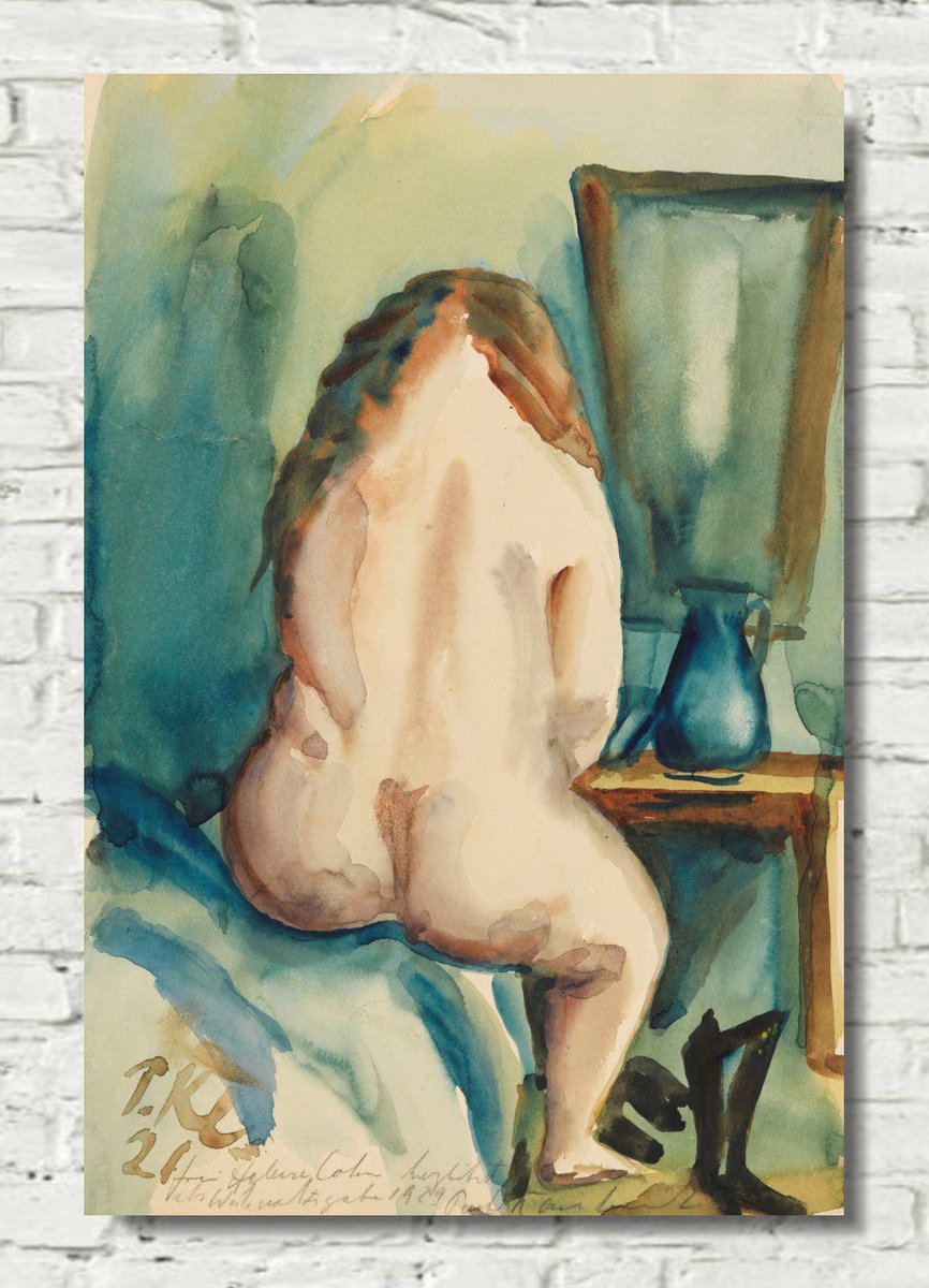 Trending Wall Art💡: Interior with female nude (1921) by Paul Kleinschmidt 👉🏽👉🏽 nuel.ink/8vaW32 #gallerywall #wallart #homedecor #trendingart