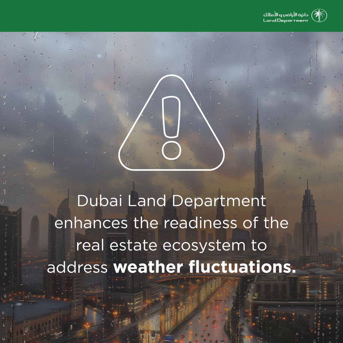 In light of the expected weather conditions, #Dubai's @Land_Department instructs jointly owned property management companies to promptly respond and provide necessary support to property owners and residents.