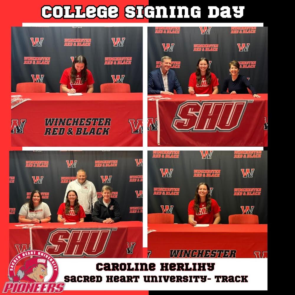 Congratulations to Caroline for signing her NLI for Track at Sacred Heart!