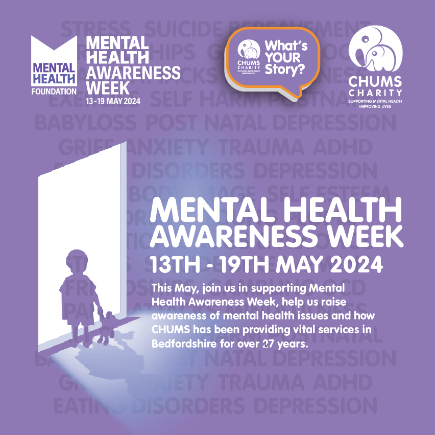 Mental Health Awareness Week 💜 Our mission is to improve the mental health and emotional wellbeing of young people and their families by providing support, raising awareness and much more. You can help us by making a donation here: chums.enthuse.com/chumscharity#!/
