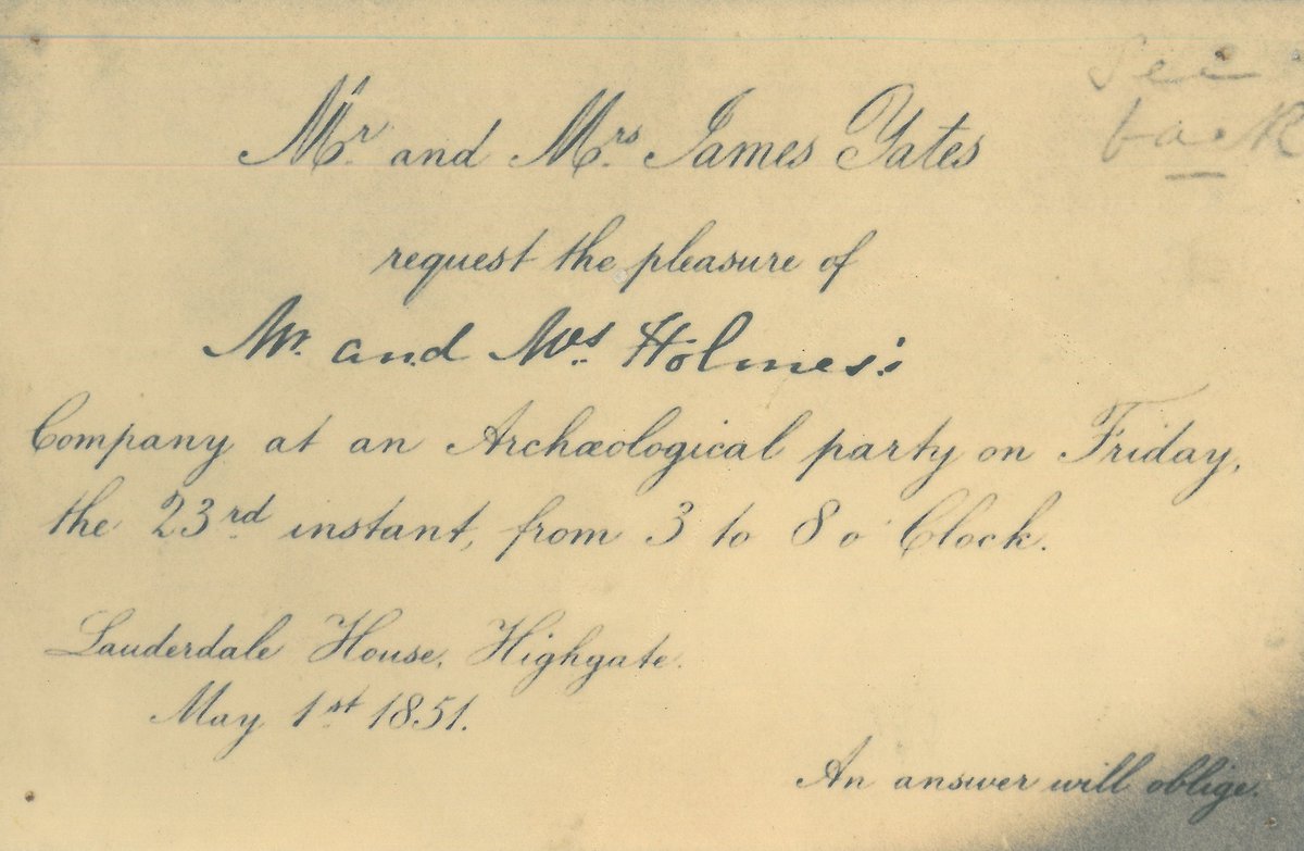 173 years ago, James Yates sent out invites to one of his archaeological parties at #LauderdaleHouse.
We still love a good party & are looking forward to a busy summer of celebrations! Want to host your own soirée? Call us on 02083488716 or click here: bit.ly/LH_parties