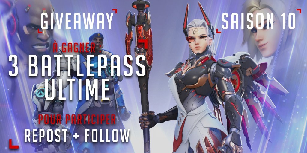 Comme les gagnants du concours n'ont jamais réclamé leurs prix, je refais gagner 3 BATTLE PASS ULTIME de la SAISON 10 ! 😎

Merci à @OverwatchFR pour les codes ! 🔥

RT + Follow pour participer, tirage au sort ce weekend ! #Overwatch2 #Giveaway