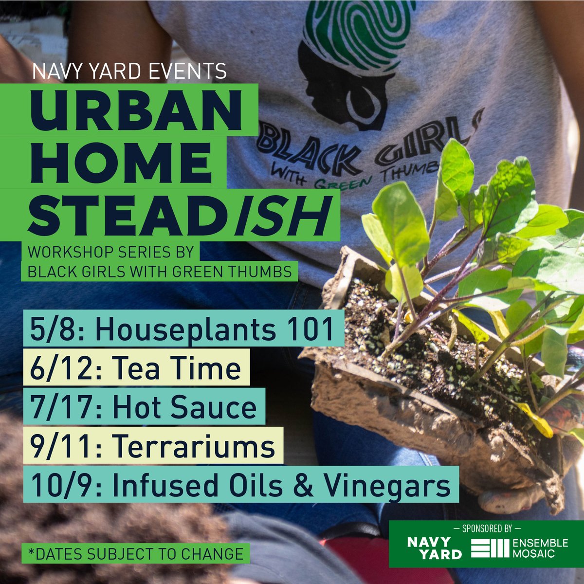 Many people are fascinated by sustainable living practices, yet feel it may be too large a lift. Come check out our URBAN HOMESTEADish program to teach you ways! This program is free but must register. Events page link in bio. #discovertheyard #navyyardphilly #navyyardprograms