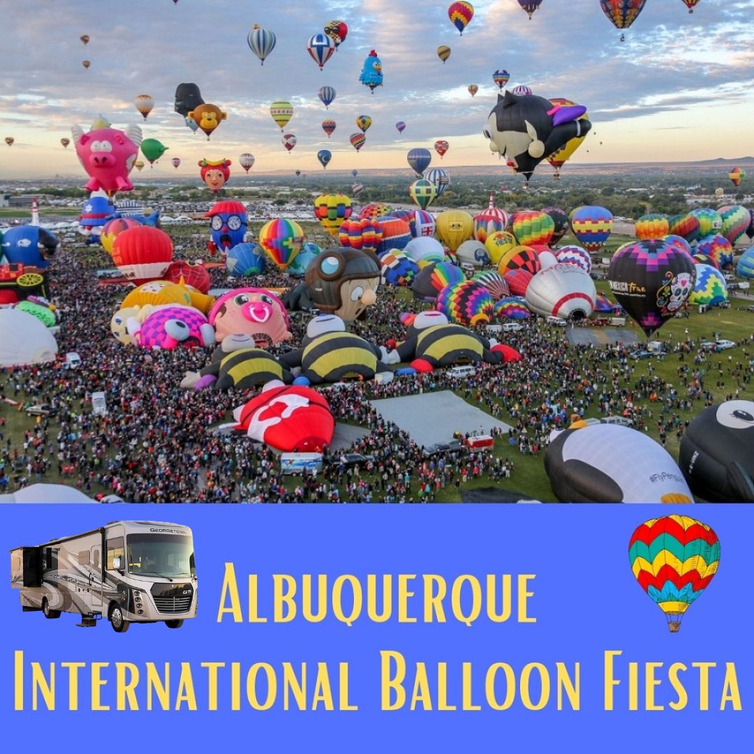Travel out to the International Balloon Fiesta from the comfort of an RV. #ultimatetailgating #BeUltimate #rv #rvlife #glamping #roadtrip #travel #balloon #fiesta